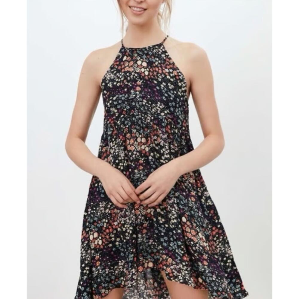 Kimchi Blue Women’s Whimsical Floral Florence High‎ Low Dress Size L Multicolor
